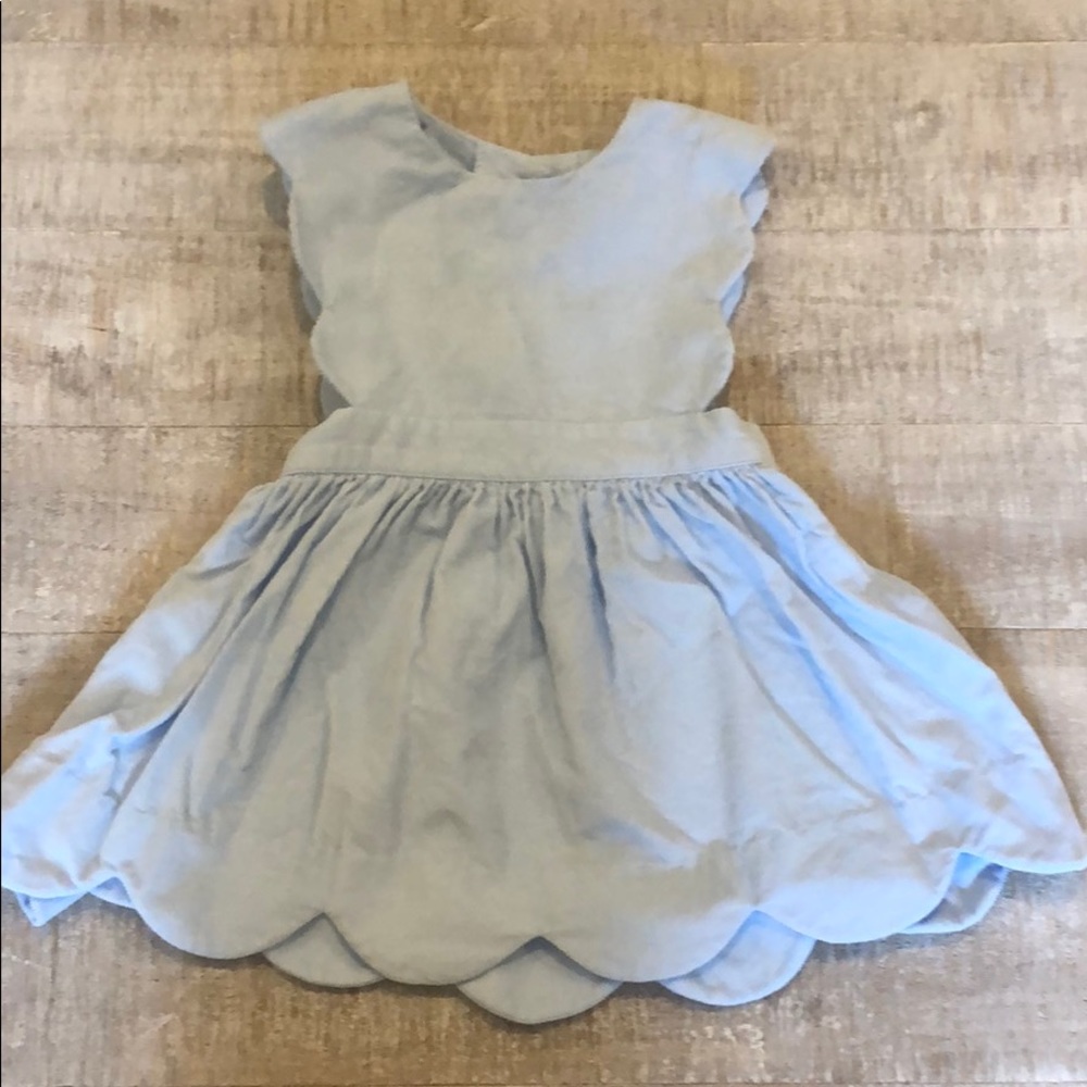 Shrimp & Grits 12 Month Light Blue Scallop Dress